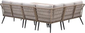 Garden Impressions Kalibo hoek lounge dining set 4-delig - donker grijs