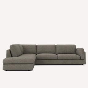 Tweed hoekslaapbank met longchair, César