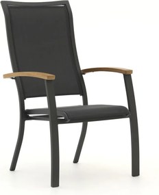 + 15% kassakorting | Dining tuinstoel | Bellagio Lugo | Textileen | Grijs | Stapelbaar | Kees Smit Tuinmeubelen