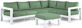 Hoek loungeset 6 personen Aluminium Wit  Lifestyle Garden Furniture Luca