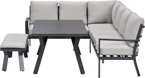 Garden Impressions Senja lounge dining set 4-delig links - sandstone