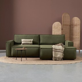 Groene Slaapbank Chaise Longue Rechts