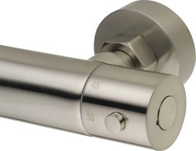 Saqu Essential thermostatische badkraan geborsteld staal