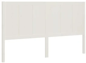 vidaXL Hoofdbord 205,5x4x100 cm massief grenenhout wit