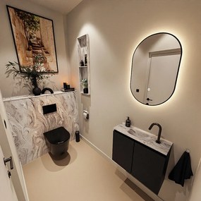 Mondiaz Ture DLux toiletmeubel 60cm urban met wastafel glace midden met kraangat