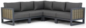 Hoek loungeset 5 personen Aluminium/wicker Grijs  Santika Furniture Santika