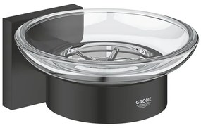 GROHE Start Cube Zeepschaal - met houder - glas - mat zwart 410962430
