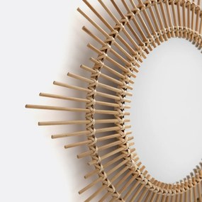 Bolle spiegel in rotan zonvormigø45 Nogu