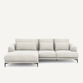 XL hoekbank links in linnen fluweel, MARSILE