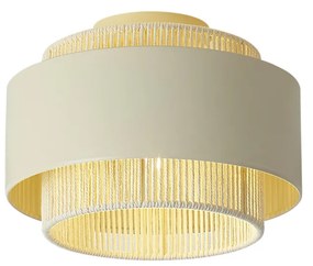 Moderne plafondlamp beige met touw - Kora