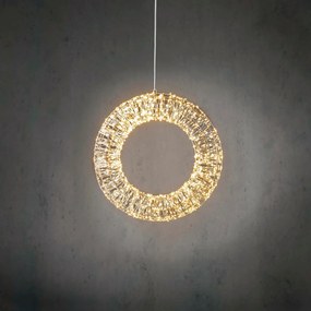 Kerst hanglamp krans zilver 45cm incl. LED IP44 - Nawa