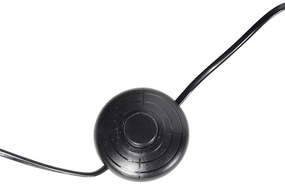 Vloerlamp tripod zwart hout met zwarte kap 50 cm - Puros