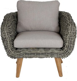 Baratti Stoel-bank Loungeset - Serrano- Wicker - Antraciet - Baratti