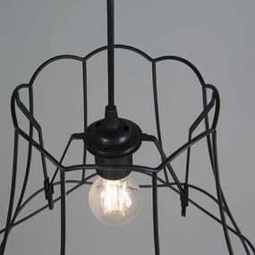 Metalen lampenkap zwart 35/29 - Granny Frame Retro Minimalistisch Draadlamp rond