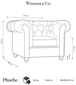 Fauteuil Phoebe velvet | Windsor & Co