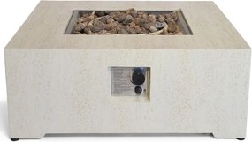 Happy Cocooning Estate vuurtafel vierkant 88x88xH36 cm travertine
