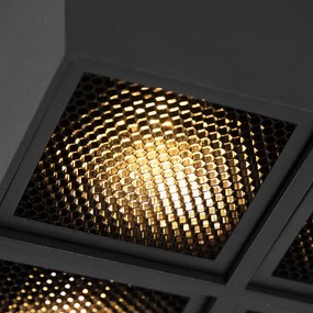Design Spot / Opbouwspot / Plafondspot zwart 4-lichts - Qubo Honey Design GU10 vierkant Binnenverlichting Lamp