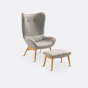 Oorfauteuil met voetensteun, Crueso