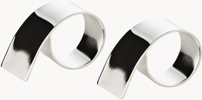 Zilverkleurige servetringen Volute, 2-delig