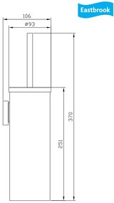 Eastbrook Rimini messing metalen toiletborstelhouder chroom