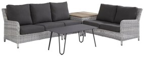 4 Seasons Outdoor | Indigo hoekbank 3 zitter rechts met cricket salontafel  Loungeset     weerbestendig
