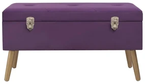 vidaXL Bankje met opbergvak 80 cm fluweel paars