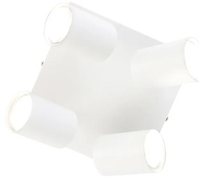 Smart plafondlamp met dimmer wit vierkant incl. 4 Wifi GU10 - Jeana Modern GU10 Binnenverlichting Lamp