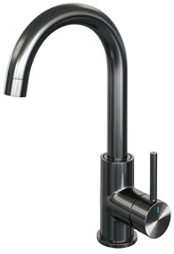 Brauer Gunmetal Edition ColdStart wastafelkraan met draaibare ronde uitloop model A gunmetal geborsteld PVD