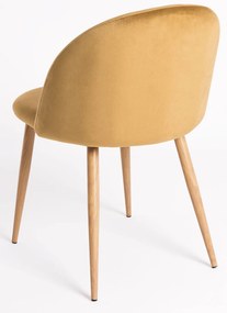 Set 4 fluwelen Vint Stoelen