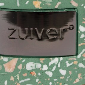 Zuiver Victoria Green Terrazzo Bijzettafel Rond - Groen - 41 X 41cm.
