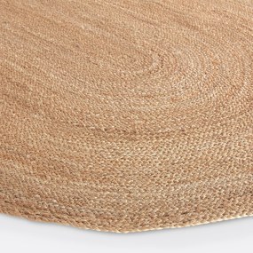 Ovalen vloerkleed in jute, Aftas