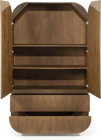 Grote Kast Hout Met Ronde Hoeken - 110x40x180cm.