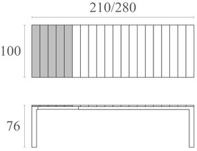 Siesta Exclusive Tuintafel - Atlantic XL - Taupe - Uitschuifbaar 210/280 cm - Siesta Exclusive