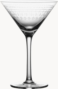Mondgeblazen kristallen martini glazen Ovals, 2-delig