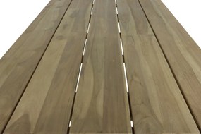 Dining Tuintafel rechthoekig 240 x 100 cm Aluminium/teak Taupe Montana