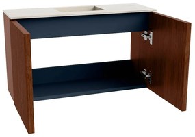 Mondiaz Joya DLux 70cm toiletmeubel ruby met wastafel faye midden zonder kraangat meli