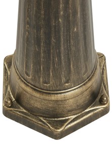 Klassieke buiten lantaarn antiek goud met helder glas 198cm IP44 - London