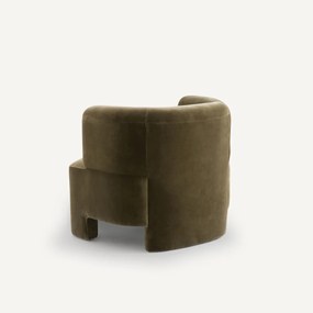 Fauteuil in fluweel, klein model, Darrel