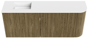 Mondiaz Joya 100cm toiletmeubel ronding rechts dusk met wastafel faye links zonder kraangat talc