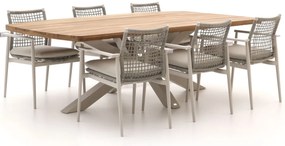 Bellagio Pizzoli/Induno Deens Ovaal 240cm dining tuinset 7-delig stapelbaar