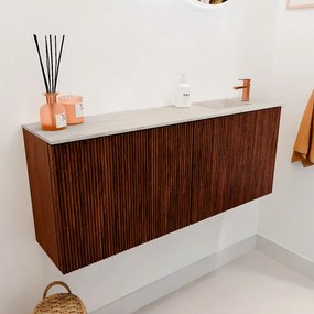 Mondiaz Joya DLux 100cm toiletmeubel ruby met wastafel faye rechts 1 kraangat ostra