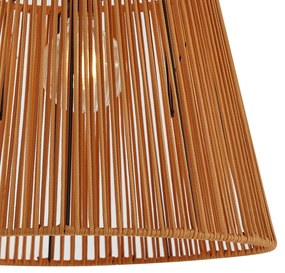 Japandi buiten plafondlamp met oranje touw IP54 - JaylaJapandi E27 IP54 Buitenverlichting rond