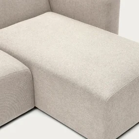 Kave Home Neom Moderne Bank Met Chaise Longue Beige Links/rechts