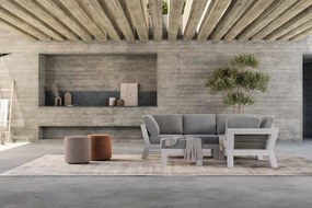 Hoek loungeset 5 personen Aluminium Wit  Santika Furniture Santika Yovita