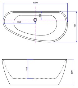 Best Design Monday vrijstaand bad 170x78x60cm glans wit