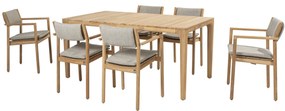 Liam Levi dining tuinset 7 delig 180x100xH75 cm teak 4 Seasons Outdoor