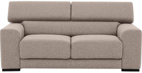 Goossens Bank Nora beige, stof, 2-zits, stijlvol landelijk