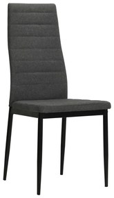 vidaXL Eetkamerstoelen 2 st stof donkergrijs