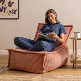 Dolce Zitzak Stoel Cord Lounger - Lichtroze