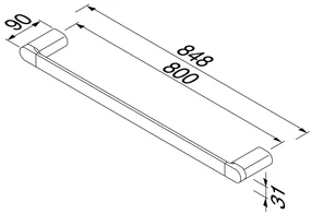 Geesa Wynk handdoekrek 84,8cm chroom